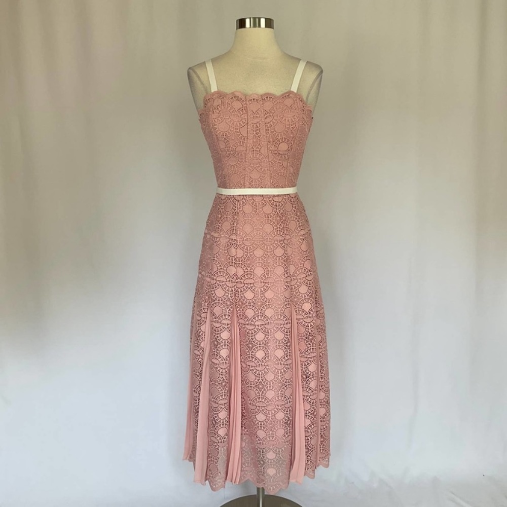 Gianni Bini Cocktail Pink Lace Dress, Size 0